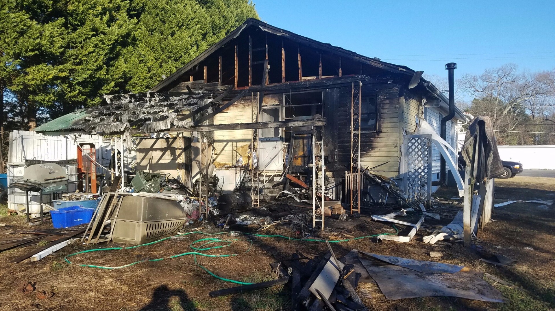 Hickory home damaged by fire